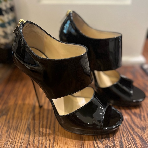 Jimmy Choo Black Patent Private Shoe - Picture 2 of 15